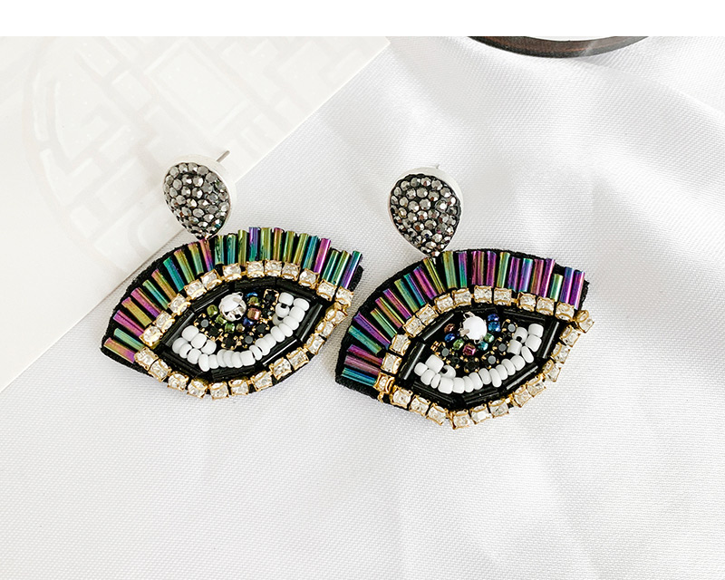 Fashion Color Resin Rhinestone Eye Stud,Drop Earrings