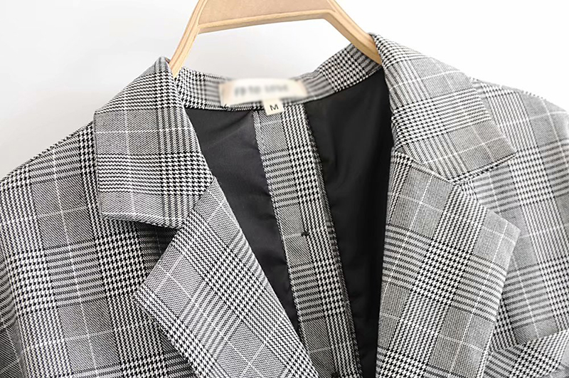 Fashion Lattice Do Not Hit The Shirt With A Button-button Plaid Suit,Coat-Jacket