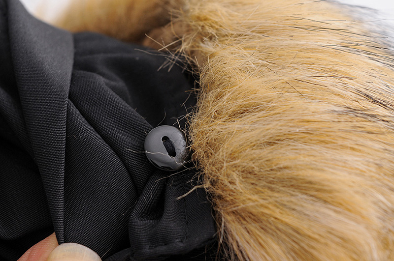 Fashion Black Fur Collared Pike Coat,Coat-Jacket