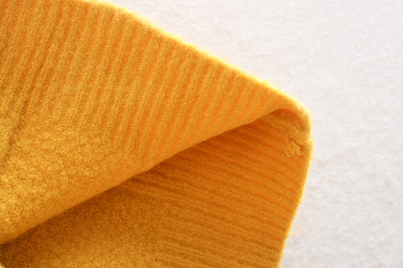 Fashion Yellow Diamond Checkered Round Neck Sweater,Sweater