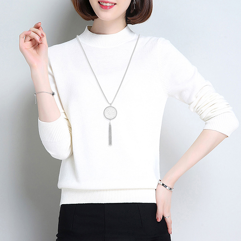 Fashion Silver Round Fringed Sweater Chain,Pendants