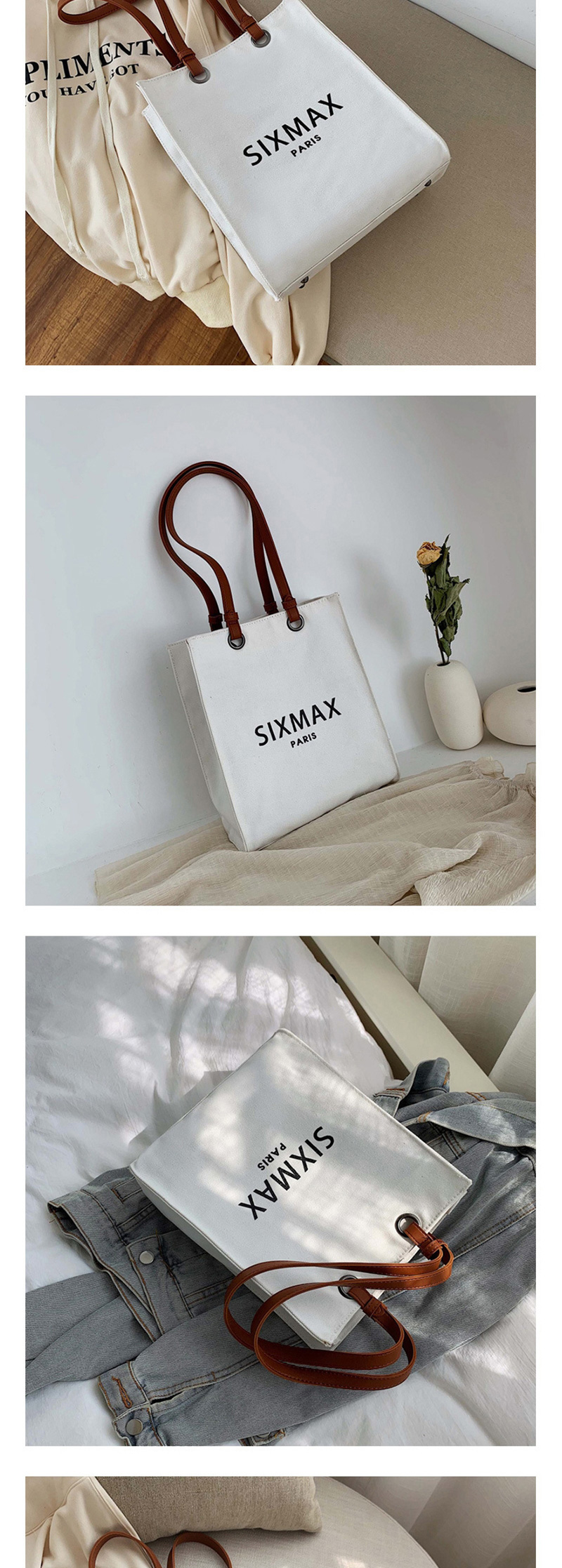 Fashion White Canvas Shoulder Bag,Messenger bags
