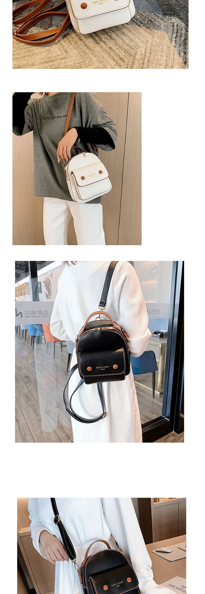 Fashion White Letter Backpack,Backpack