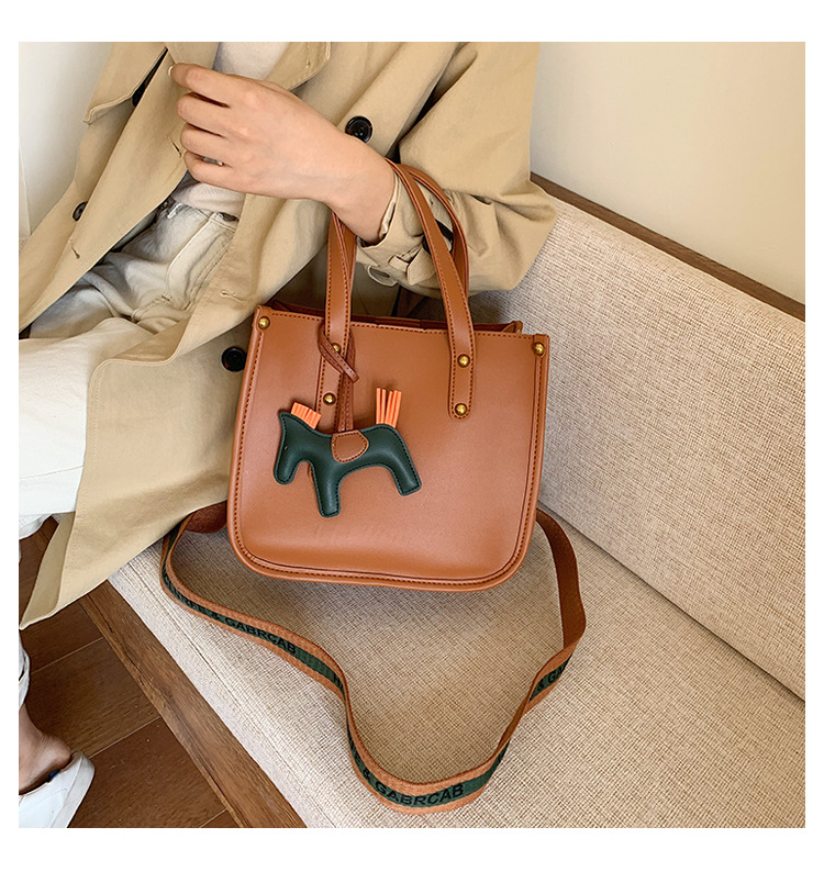 Fashion Brown Studded Messenger Bag,Handbags
