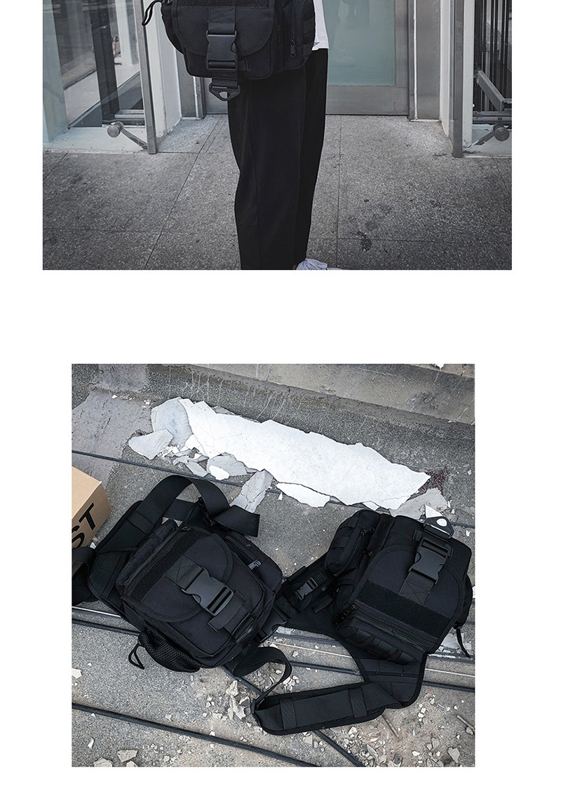 Fashion Black Mesh Stitching Crossbody Chest Bag,Shoulder bags