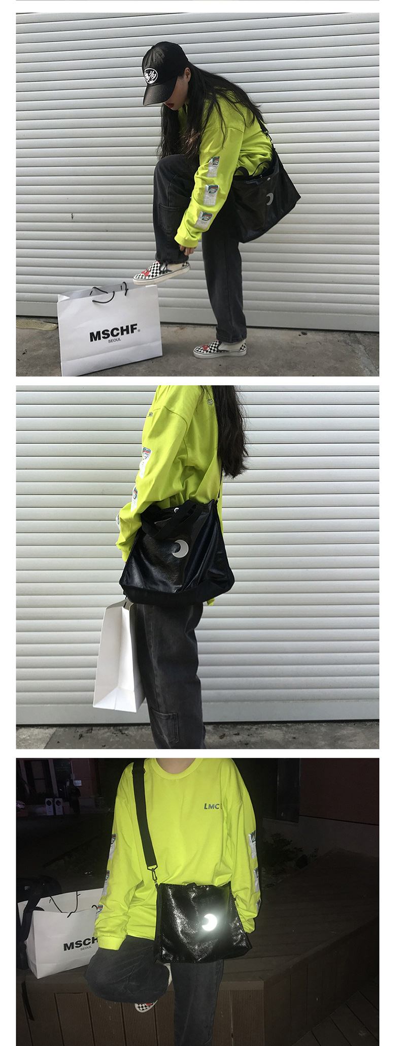 Fashion Black Moon Shoulder Messenger Bag,Shoulder bags