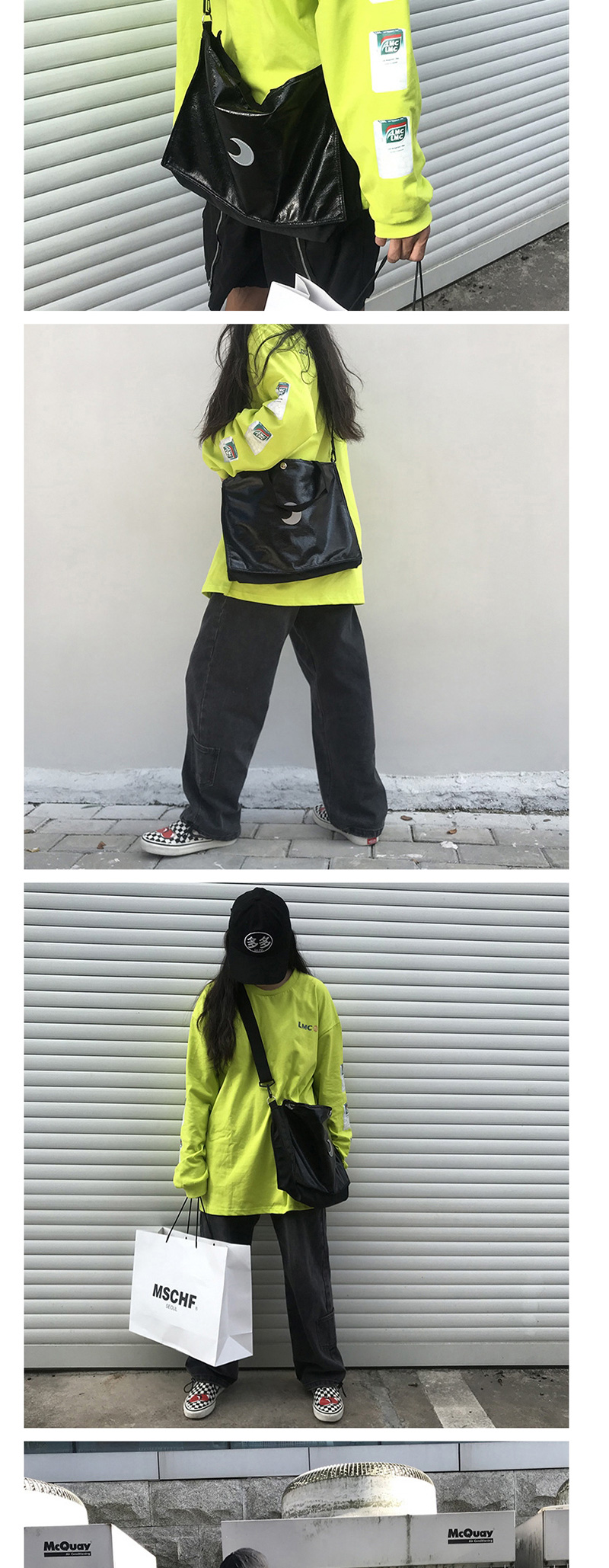 Fashion Black Moon Shoulder Messenger Bag,Shoulder bags