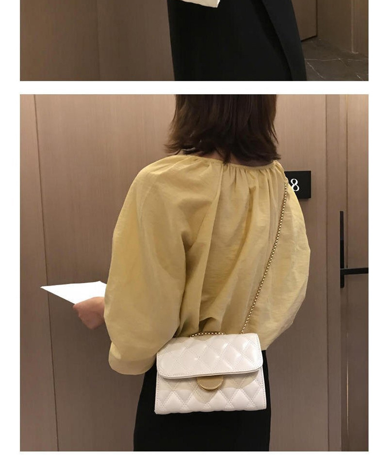 Fashion Yellow Chain Rhombic Crossbody Shoulder Bag,Shoulder bags