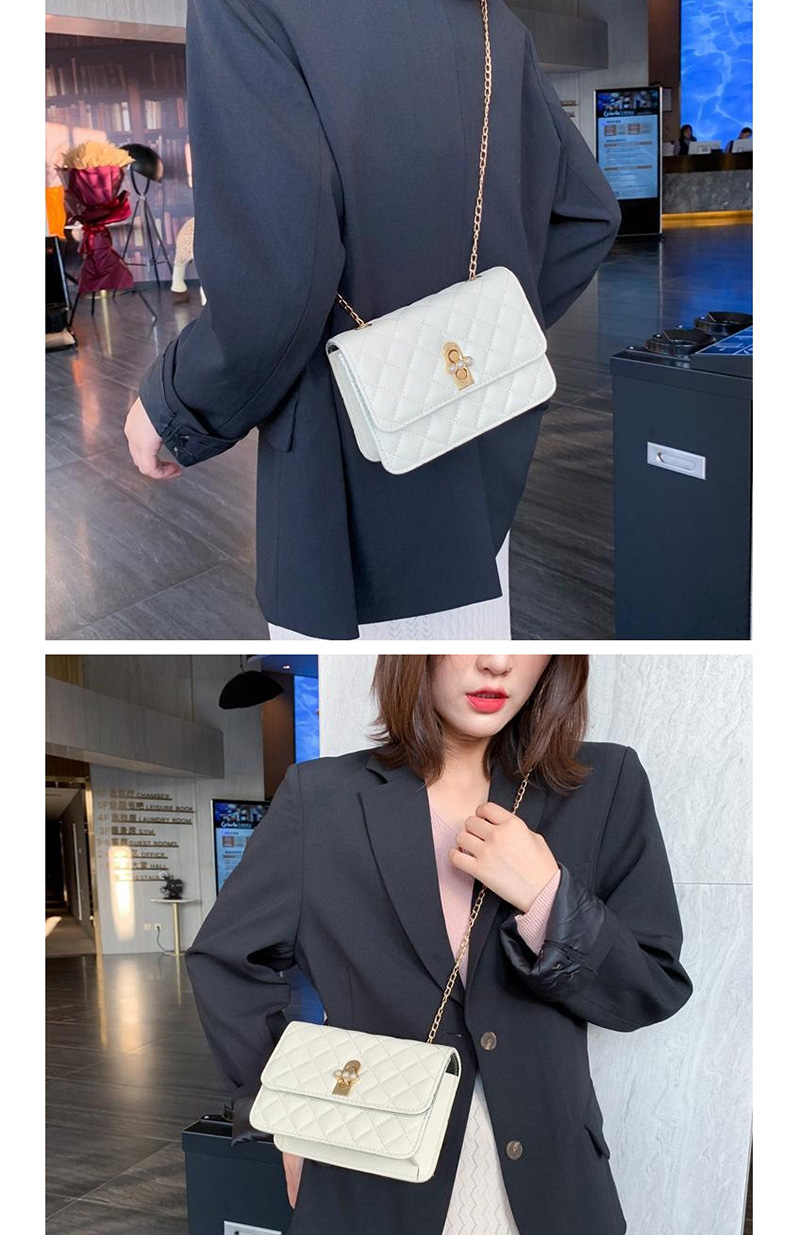 Fashion Black Chain Rhombic Shoulder Messenger Bag,Shoulder bags