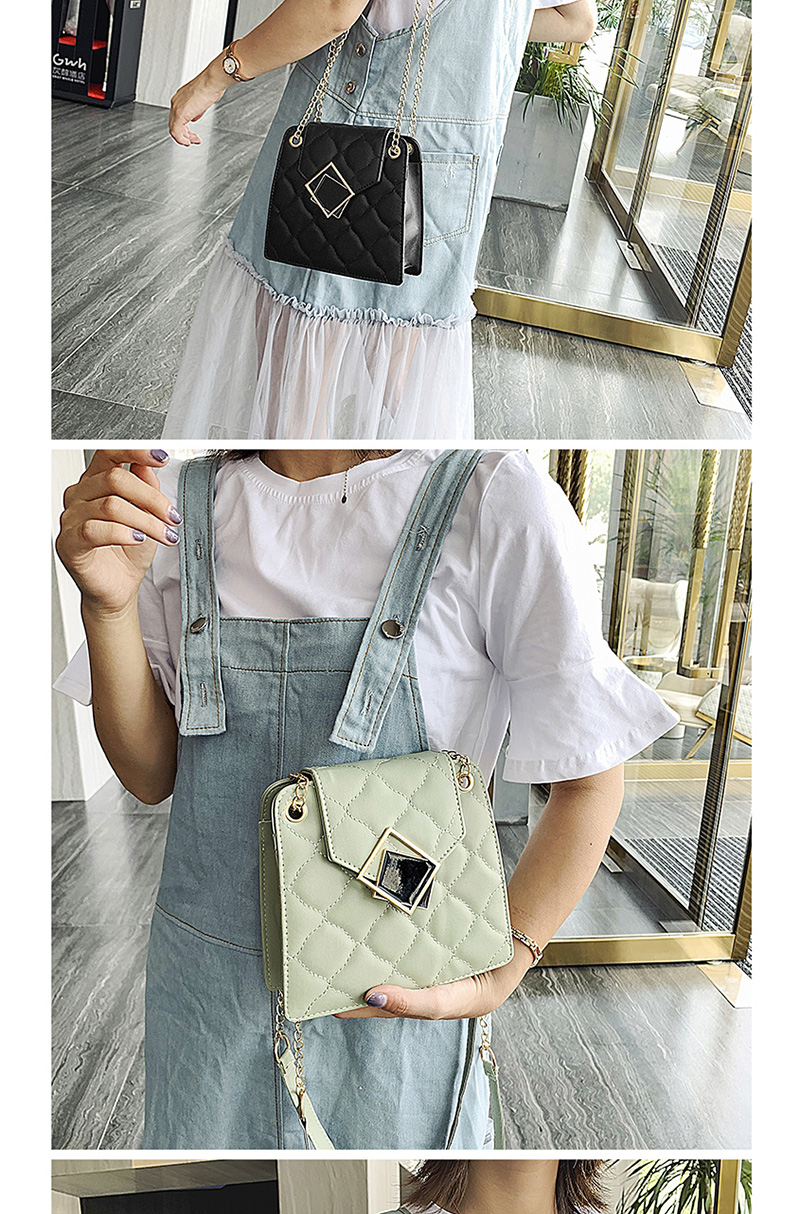 Fashion White Embroidered Line Ribbed Shoulder Messenger Bag,Shoulder bags