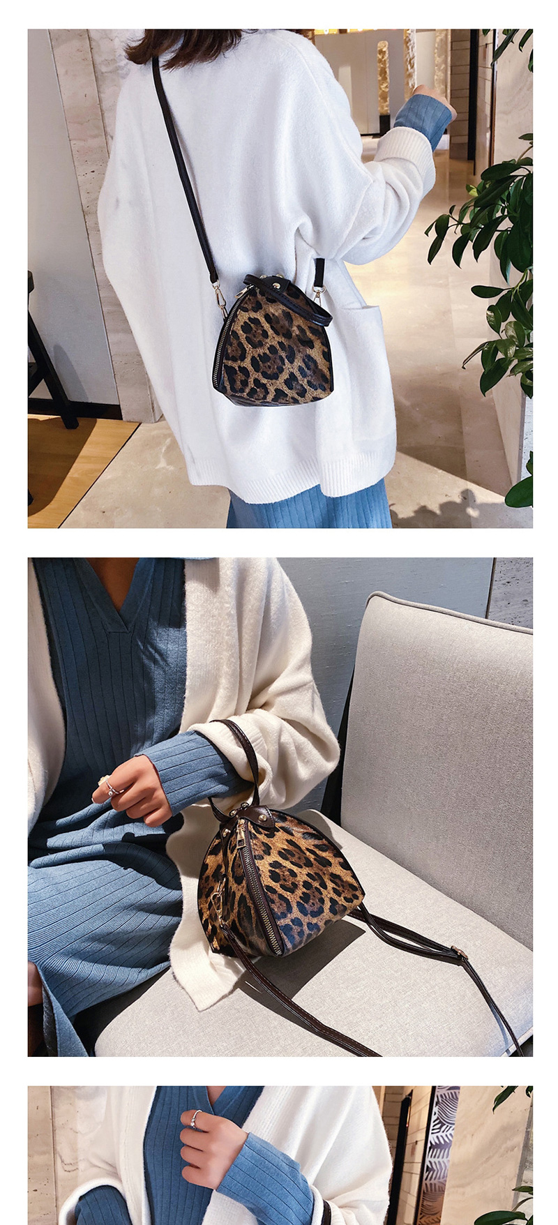 Fashion Black Leopard Print Crossbody Bag,Shoulder bags
