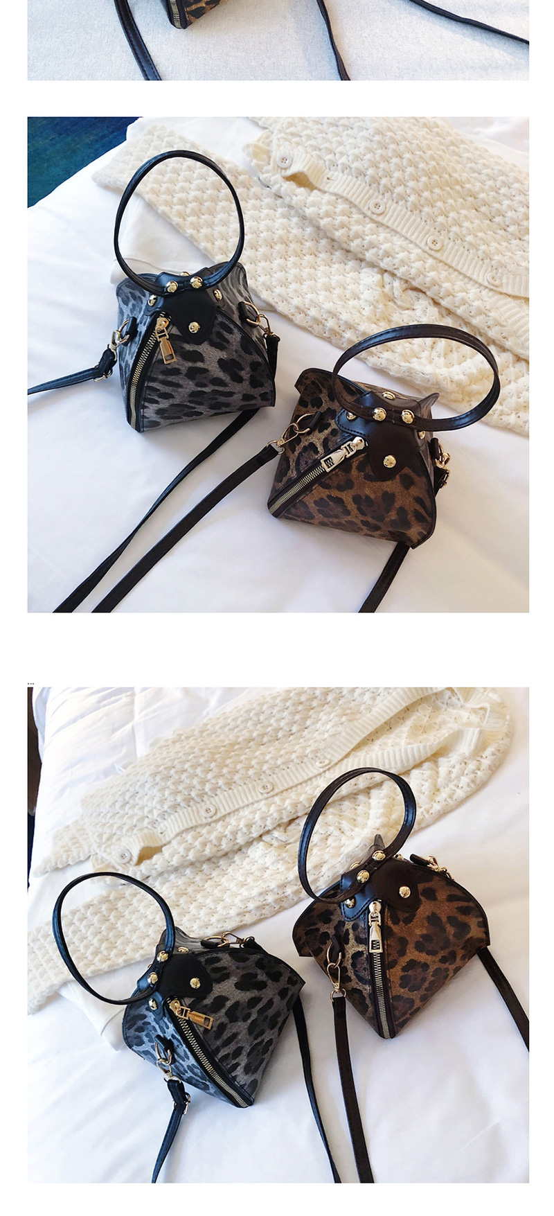 Fashion Khaki Leopard Print Crossbody Bag,Shoulder bags
