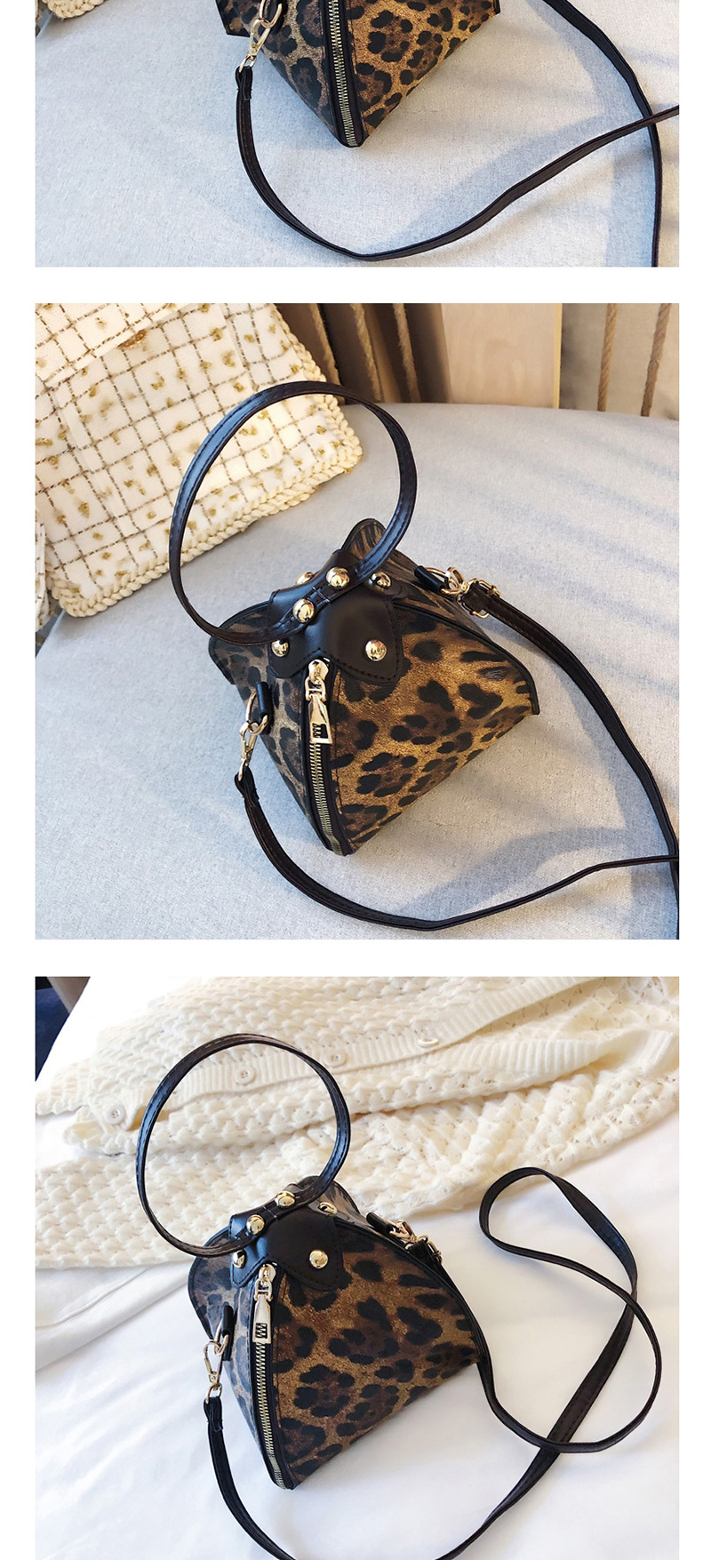 Fashion Black Leopard Print Crossbody Bag,Shoulder bags
