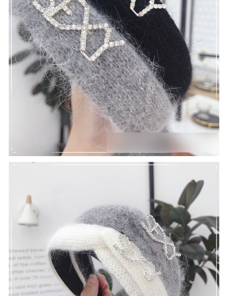 Fashion Gray Leech Woolen Diamonds Sexy Cross Knotted Wide-brimmed Headband,Head Band