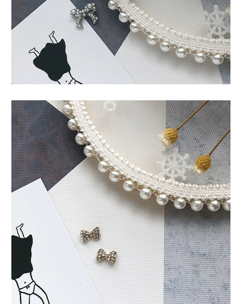 Fashion Semicircular Silver Pearl-studded Earrings,Stud Earrings