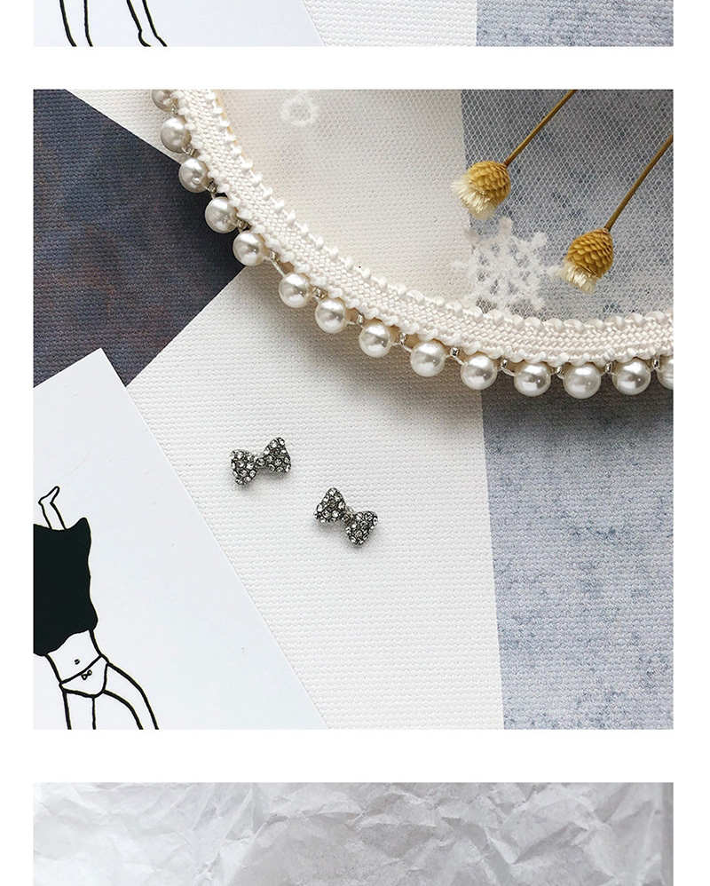 Fashion Pentagram Silver Pearl-studded Earrings,Stud Earrings