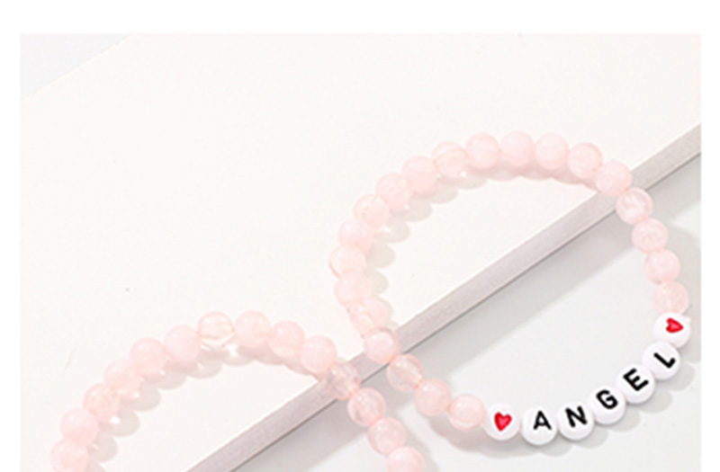 Fashion Pink Beaded English Alphabet Bracelet,Fashion Bracelets