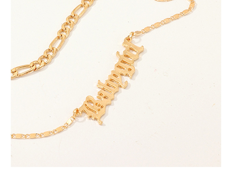 Fashion Gold English Babygirl Letter Double Necklace,Multi Strand Necklaces