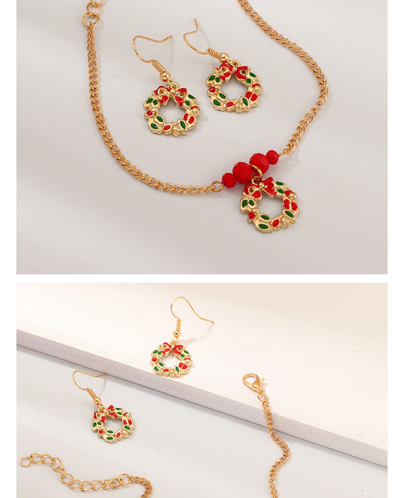 Fashion Gold Christmas Drop Earrings Necklace,Jewelry Sets