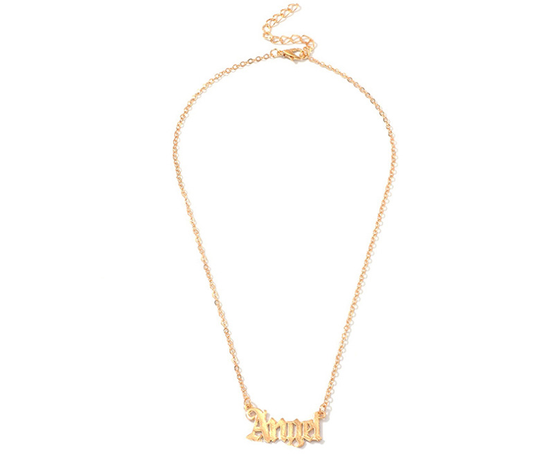 Fashion Gold Letter Angel Necklace,Pendants