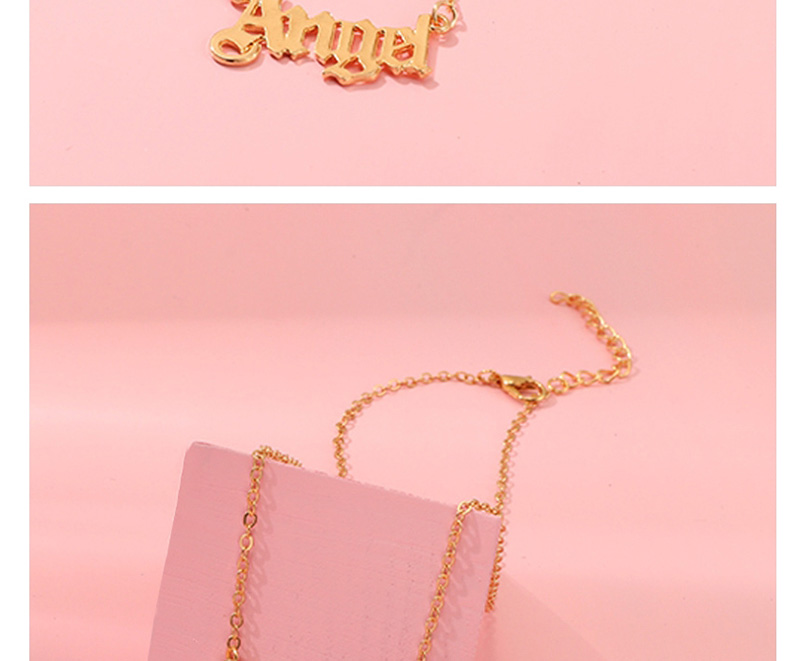 Fashion Gold Letter Angel Necklace,Pendants