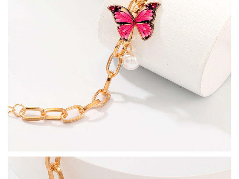 Fashion Rose Red Butterfly Pearl Bracelet,Fashion Bracelets