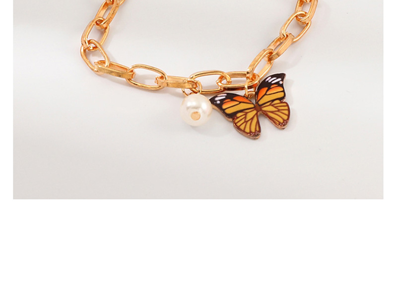 Fashion Orange Butterfly Pearl Bracelet,Fashion Bracelets
