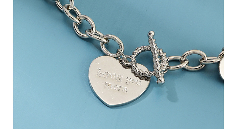 Fashion Silver Chain Love Circle Lettering Loveyoumore Necklace,Pendants