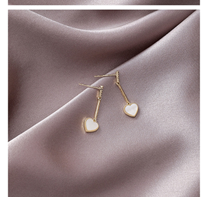 Fashion White  Silver Pin Zircon Word Love Earrings,Earrings