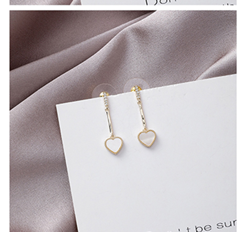Fashion White  Silver Pin Zircon Word Love Earrings,Earrings