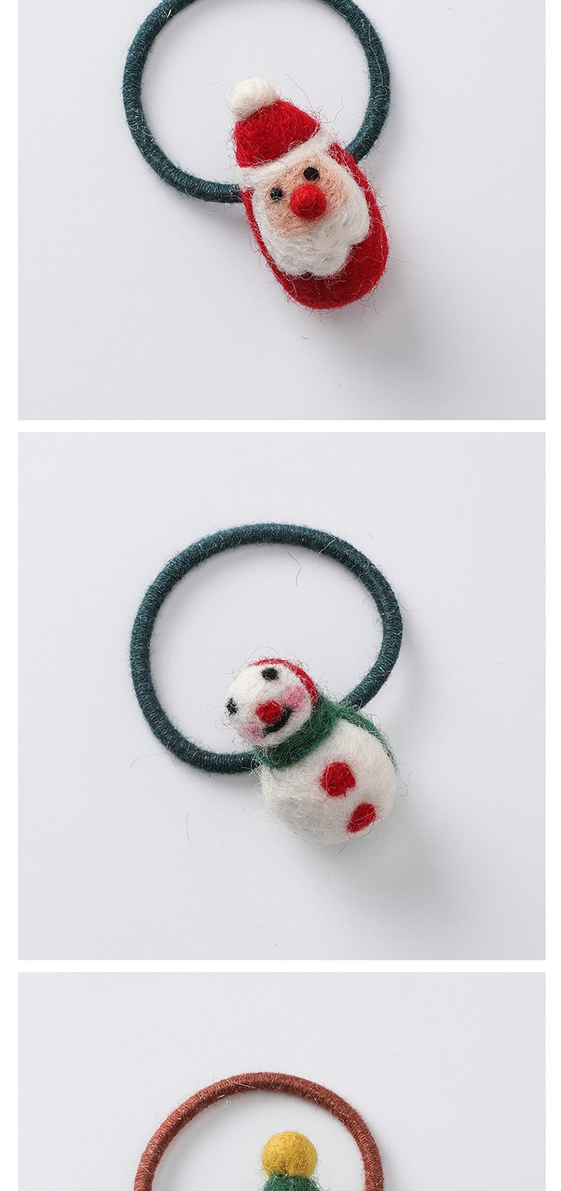 Fashion Santa Claus (hair Rope) Plush Rope,Hair Ring