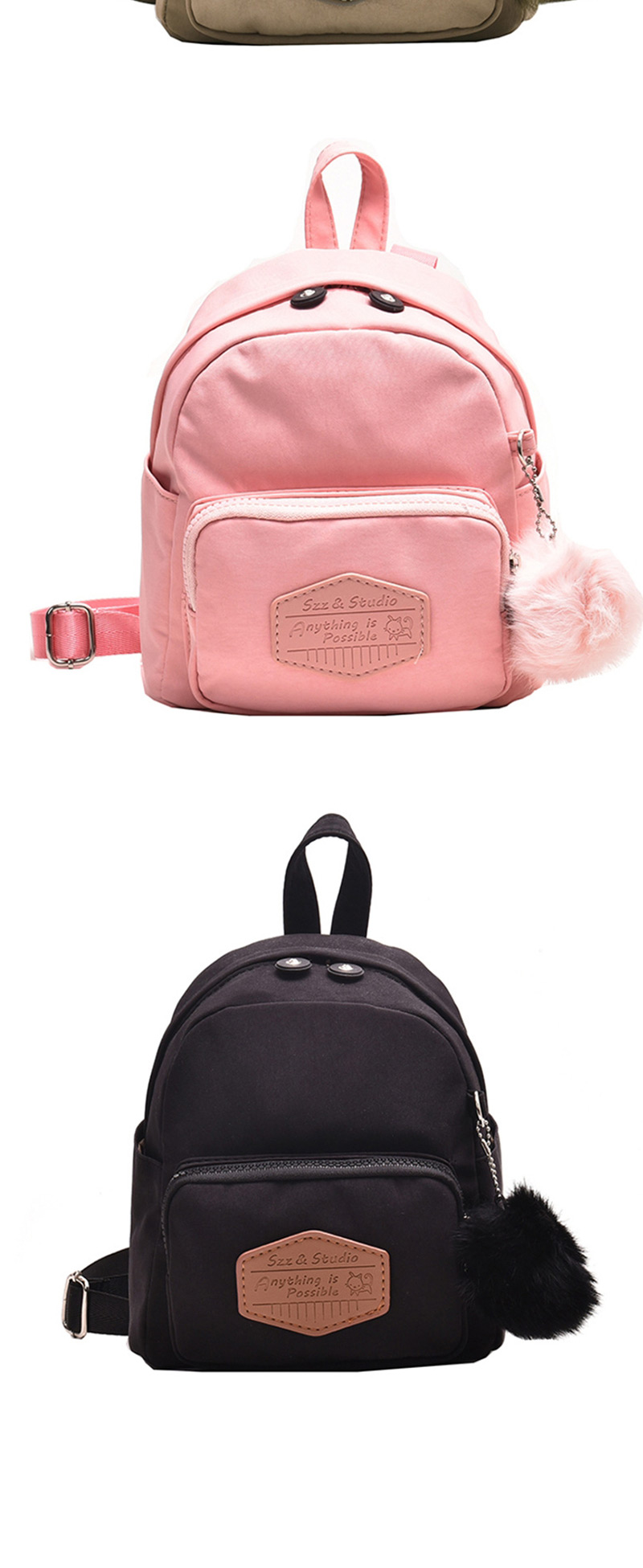 Fashion Pink Labeled Backpack,Backpack