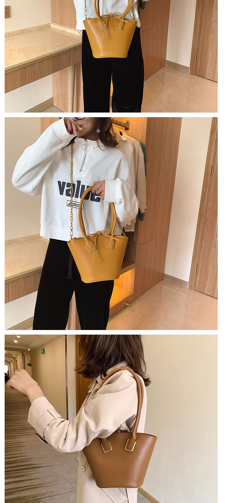 Fashion Yellow Chain Hand Shoulder Shoulder Bag,Handbags