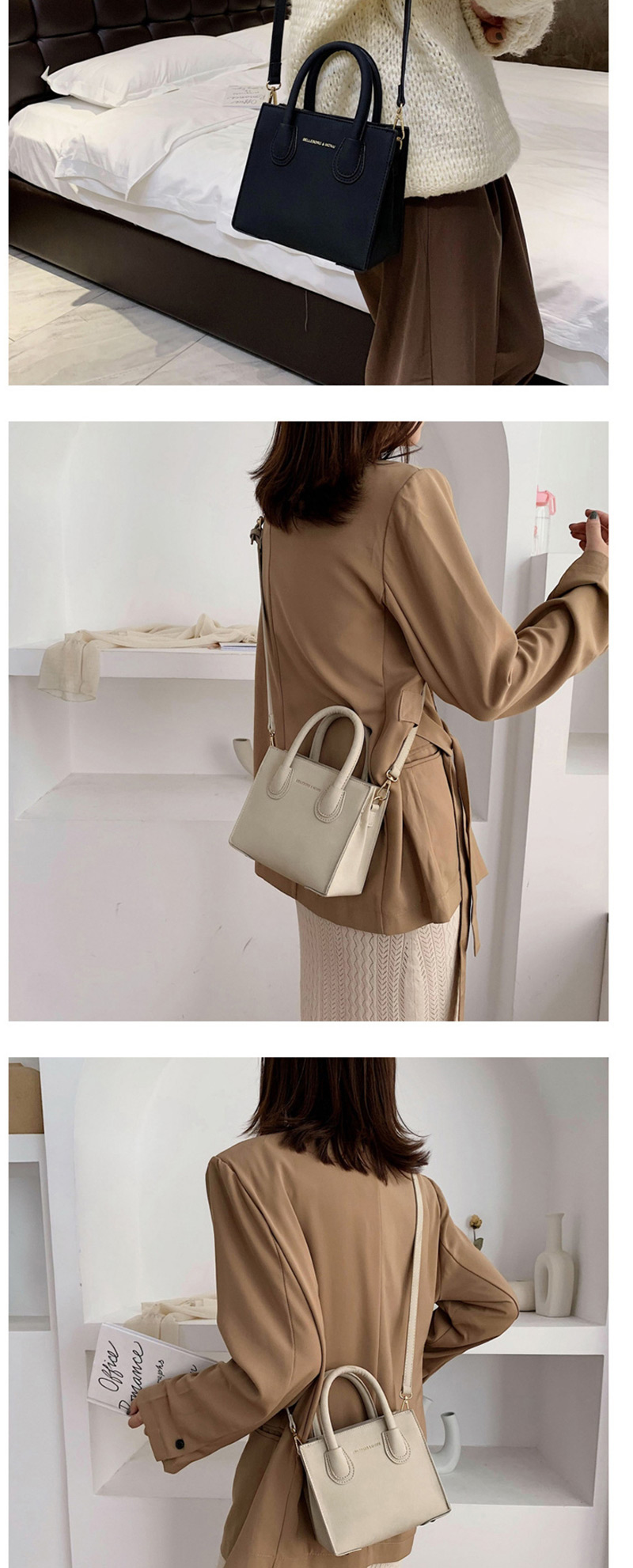Fashion Khaki Letter Hand Shoulder Shoulder Bag,Handbags