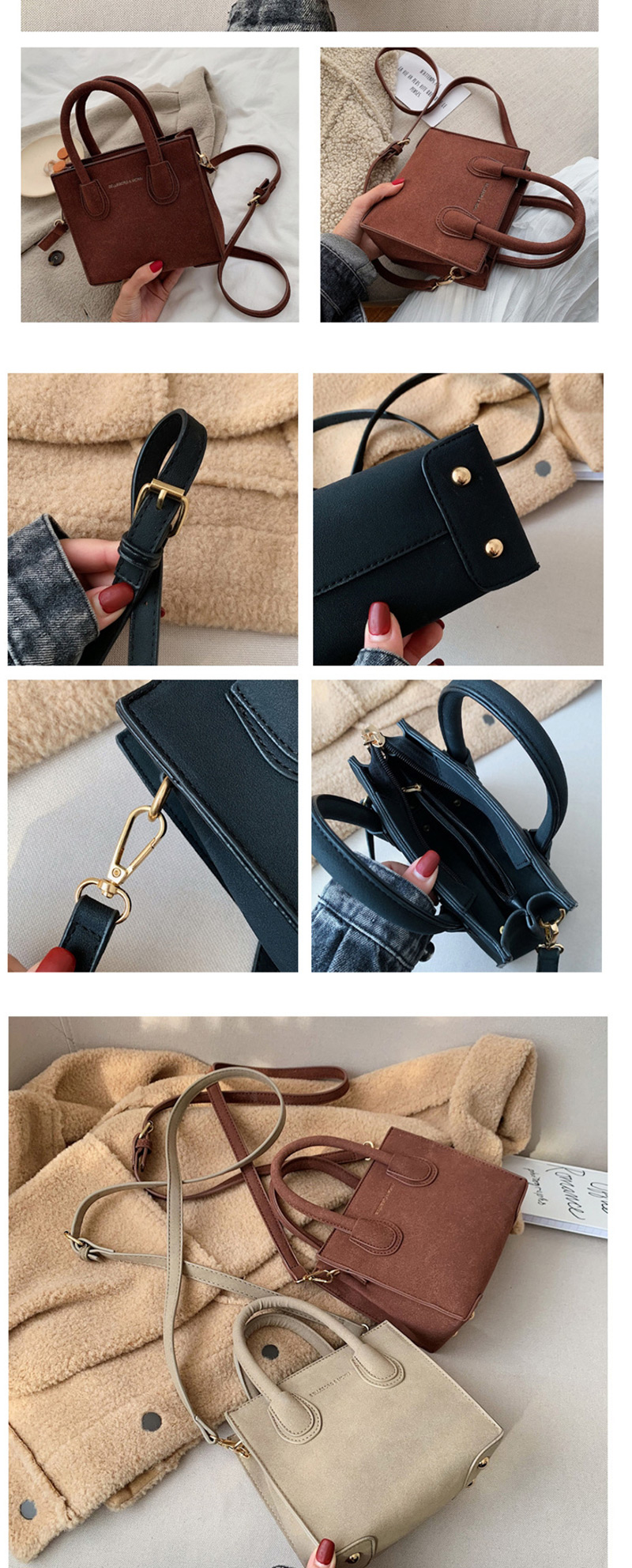 Fashion Black Letter Hand Shoulder Shoulder Bag,Handbags