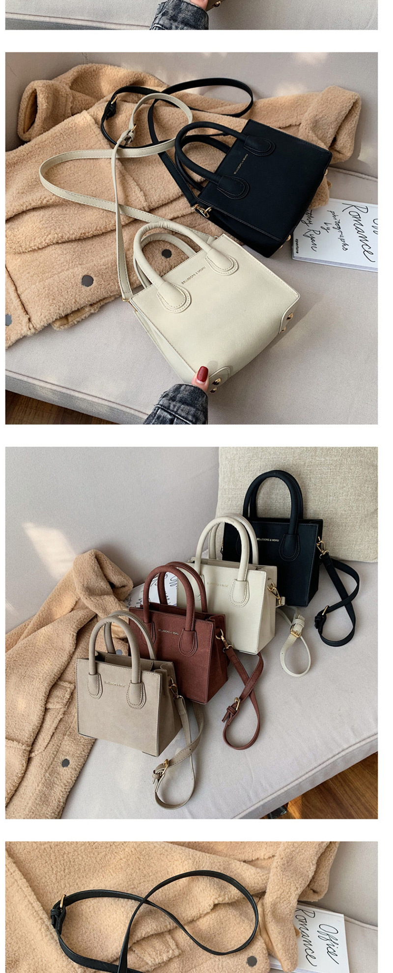 Fashion Khaki Letter Hand Shoulder Shoulder Bag,Handbags