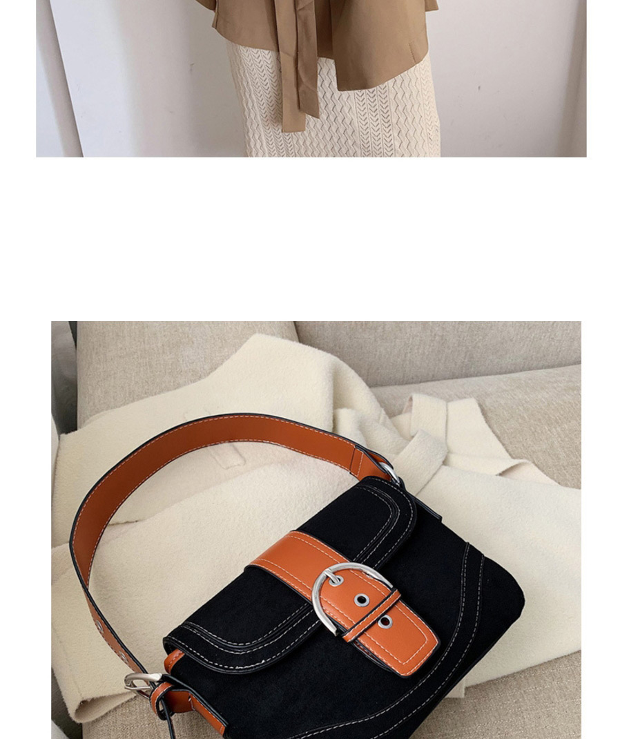 Fashion Brown Frosted Contrast Splicing Shoulder Crossbody Bag,Shoulder bags