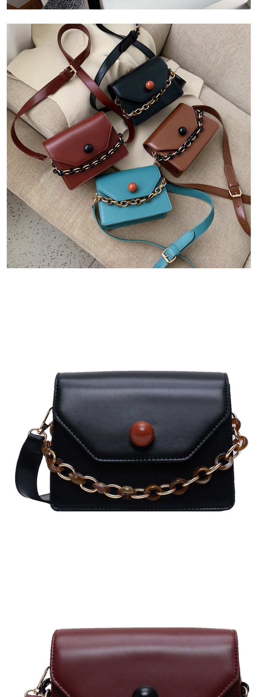 Fashion Blue Chain Shoulder Messenger Bag,Shoulder bags