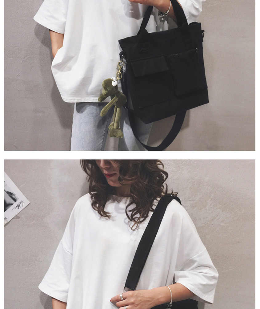 Fashion Black Send Pendant Canvas Single Shoulder Messenger Bag,Shoulder bags