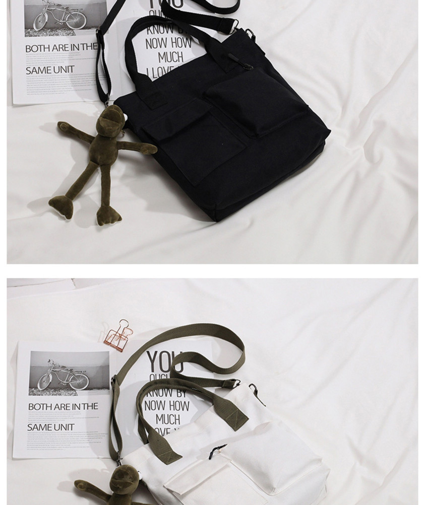 Fashion White Send Pendant Canvas Single Shoulder Messenger Bag,Shoulder bags