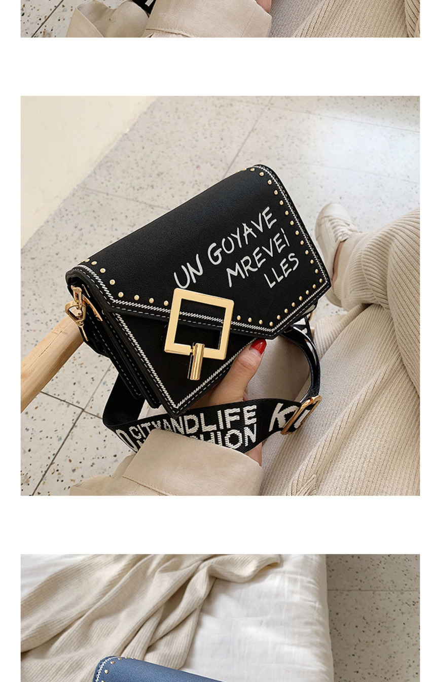 Fashion Coffee Frosted Letter Print Crossbody Bag,Shoulder bags