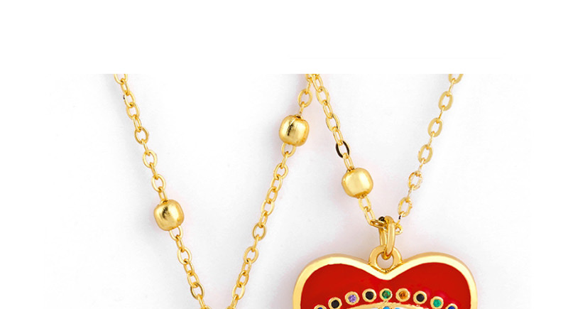 Fashion Red Heart Heart Drop Necklace,Necklaces