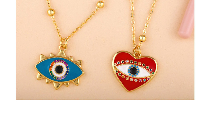 Fashion Blue Eyes Heart Drop Necklace,Necklaces