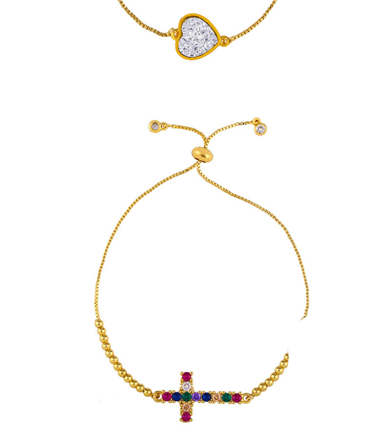 Fashion Cross Gold Diamond Zircon Bracelet,Bracelets