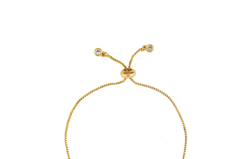 Fashion Girl Gold Love Crown Zircon Pearl Pulling Bracelet,Bracelets