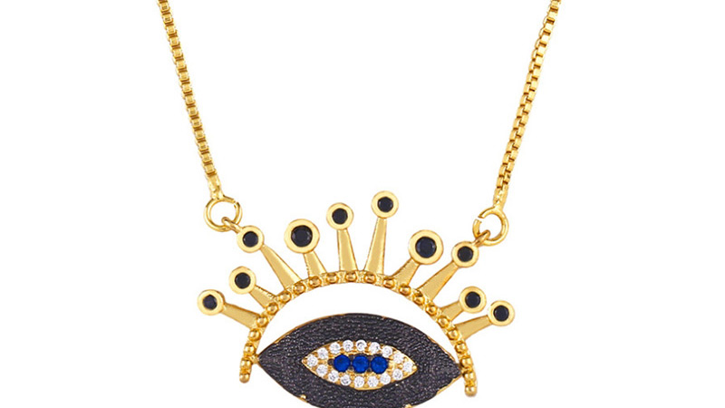 Fashion White Circle Eye Drop Necklace,Necklaces