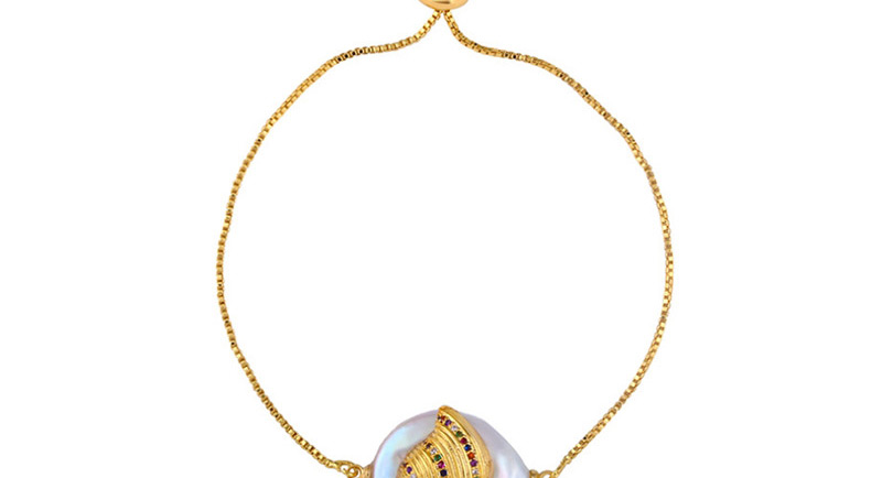 Fashion Shell Gold Natural Pearl Bracelet,Bracelets