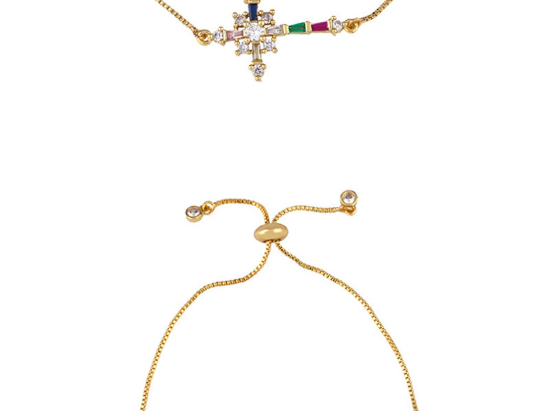 Fashion Cross Gold Diamond-plated Bracelet,Bracelets