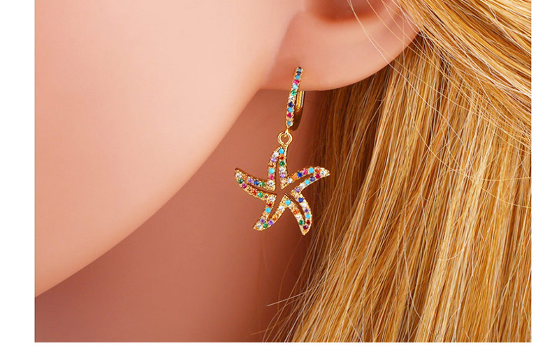 Fashion Big Star Pentagram Earrings,Earrings