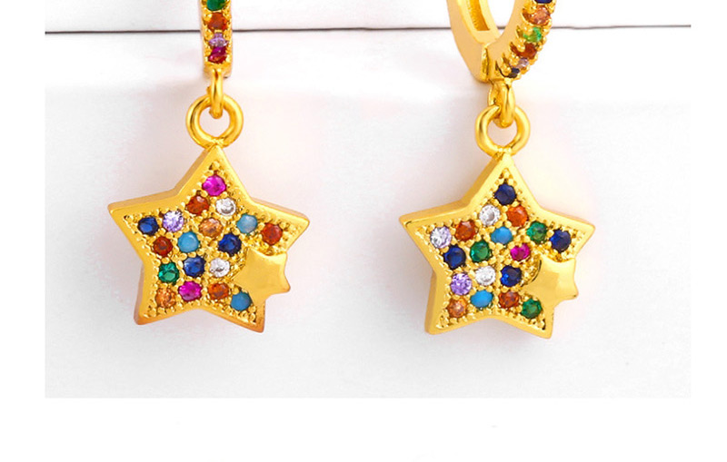 Fashion Little Stars Pentagram Earrings,Earrings